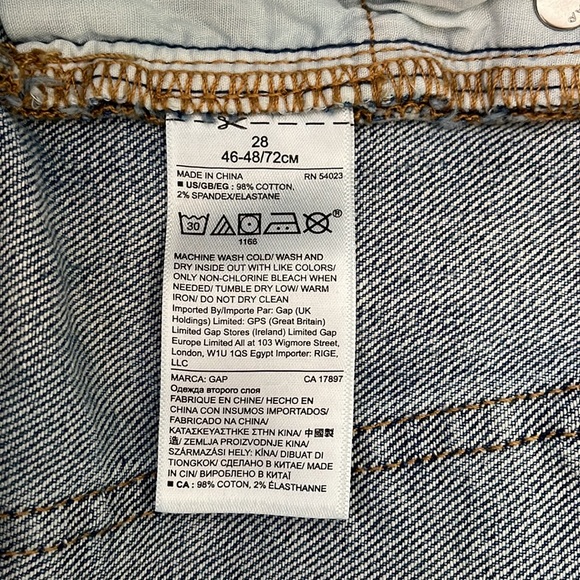 GAP Raw Edge Denim Jean Shorts size 28 - Picture 5 of 5